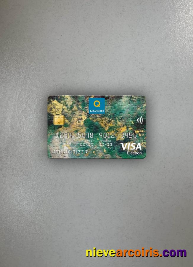 Kazakhstan Qazkom bank JCB bank visa electron card photolook